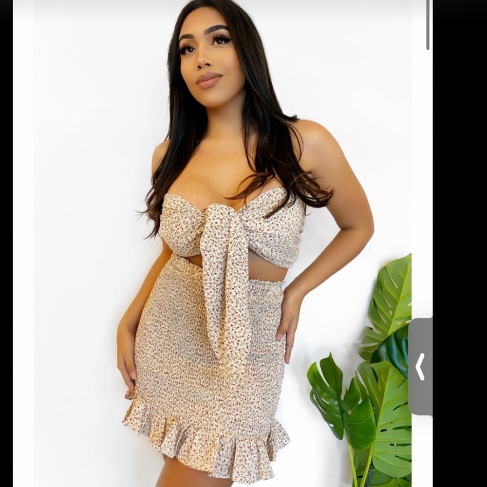 Revolve Floral Two-Piece Set – Size M